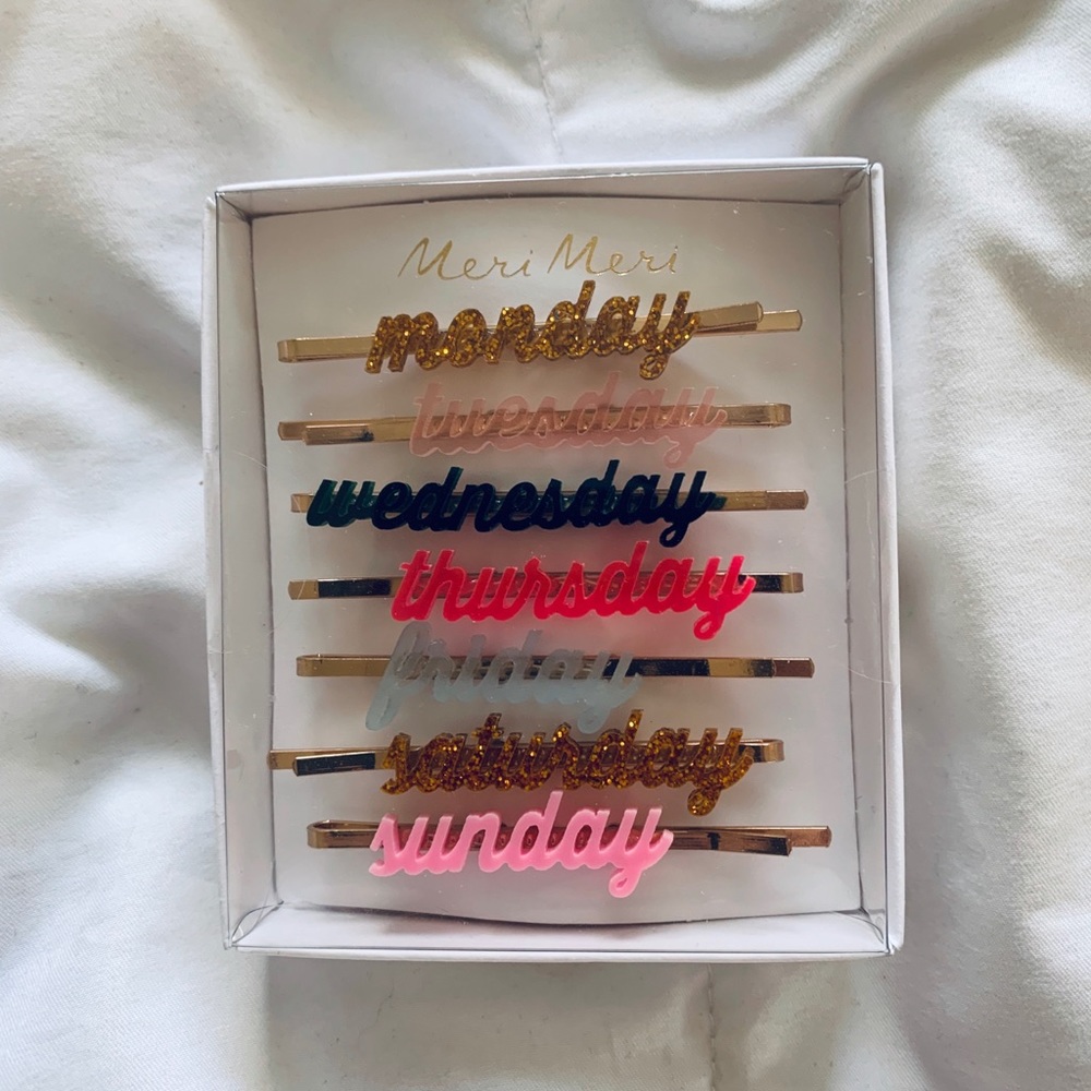 Meri Meri days of the week hairpins set